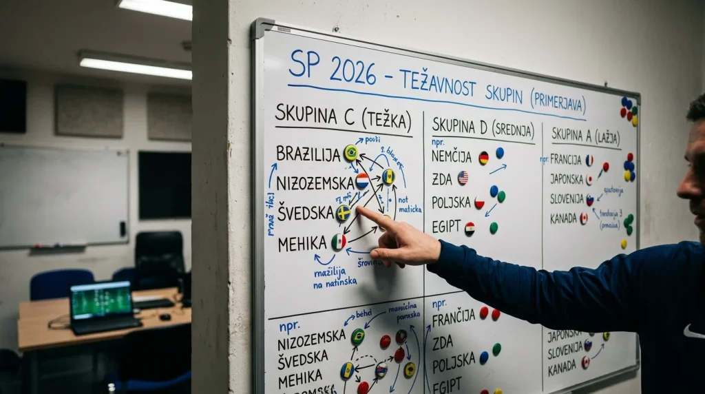 Primerjava težavnosti skupin SP 2026 od najlažje do najtežje